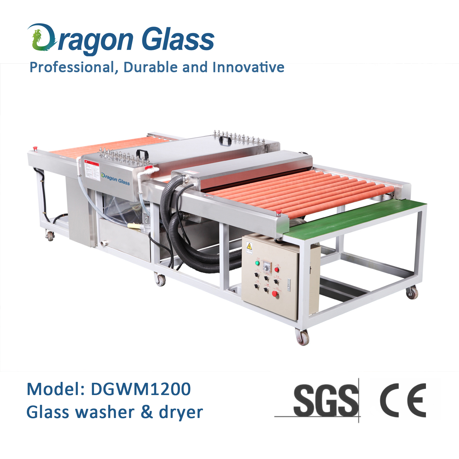 Lavadora de vidrio de 1200 mm DGWM1200
